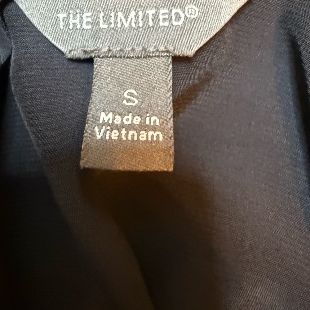 The Limited | Black Long Sleeve Tie Front Blouse | Sz Small - Picture 8 of 9